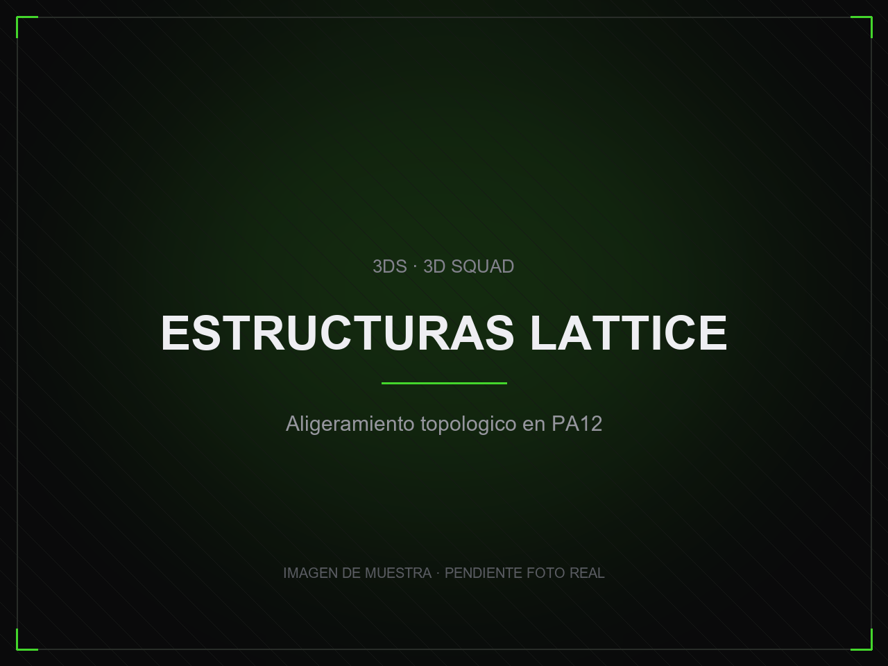 Plantillas y soportes lattice en PA12